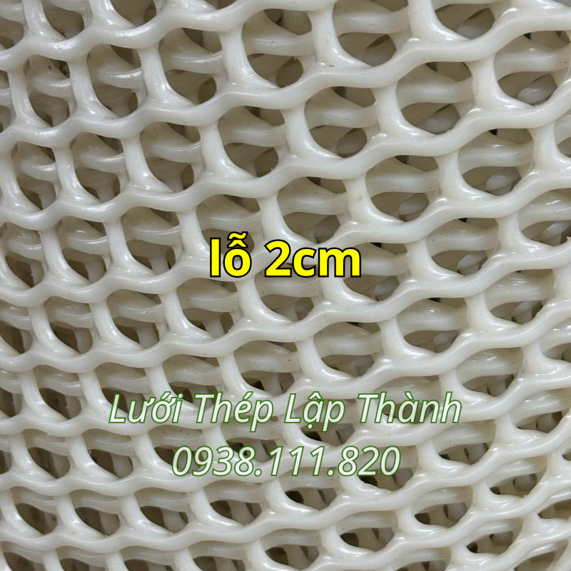 Lưới mắt cáo nhựa trắng 2cm