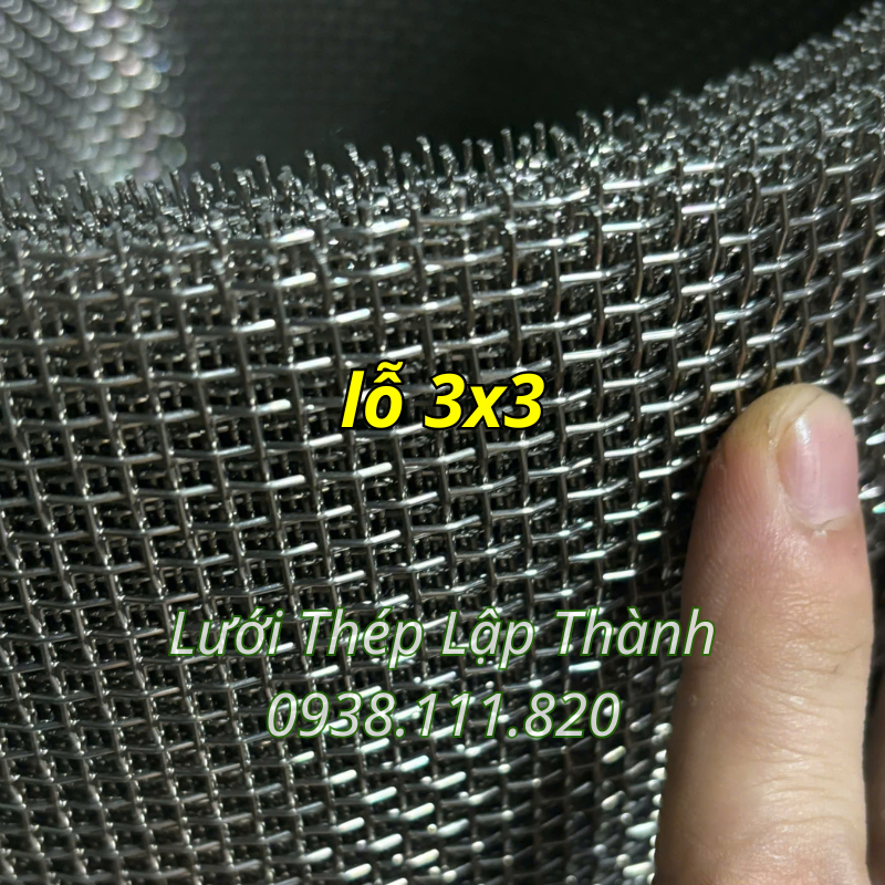 Lưới đan inox 304 lỗ 3ly