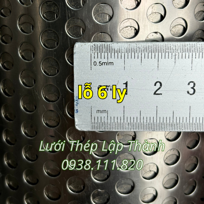 Tôn đục lỗ 6 li (inox 304)