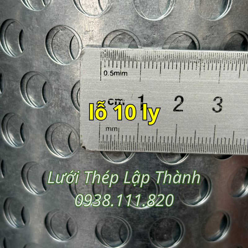 Tôn đục lỗ 10 li (Kẽm)