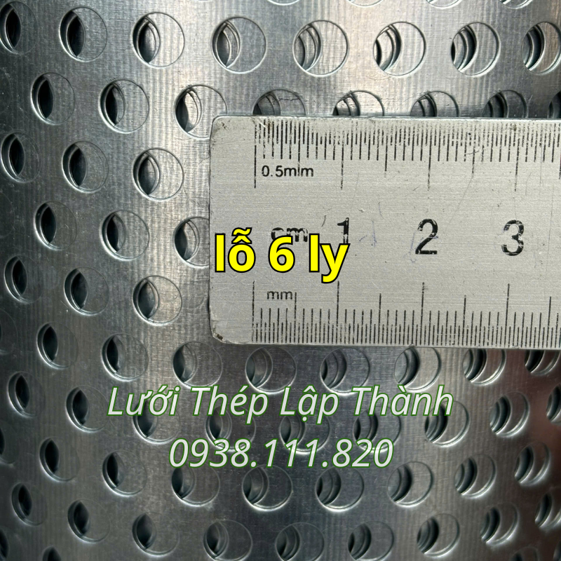 Tôn đục lỗ 6 li (Kẽm)